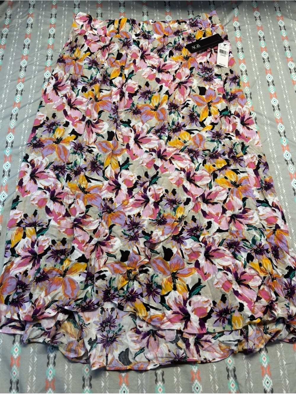 ✴️NWT AGB Pink Floral Maxi Skirt